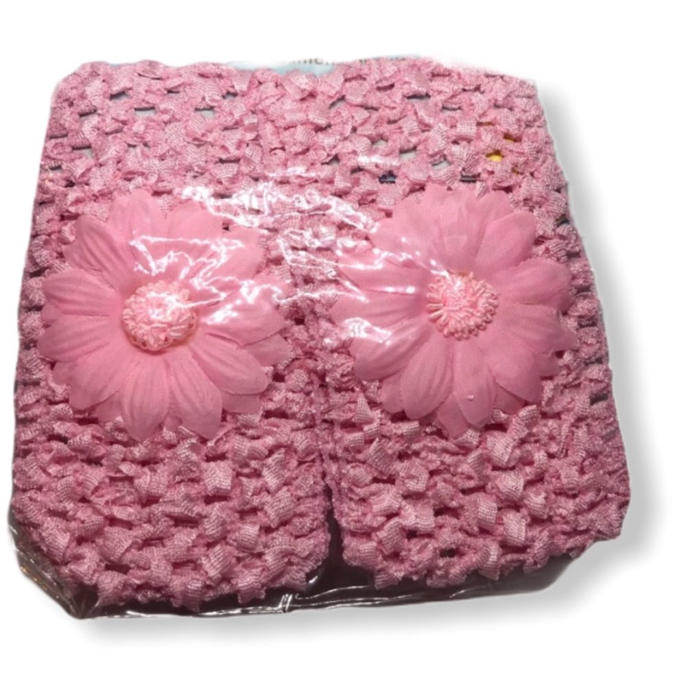 Pink Floral Accent Hair Accessory 2 pack
